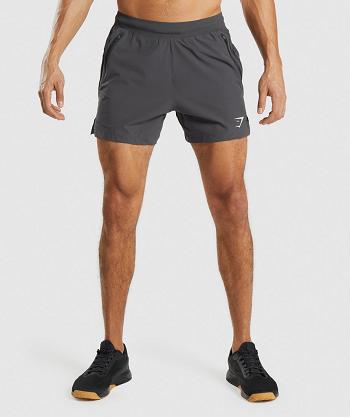 Pantalones Cortos Gymshark Apex 5" Perform Hombre Negras Gris | CO 3869OKI